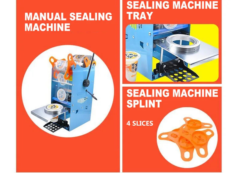 9.5CM Commercial Cup Sealer Milk Tea Sealing Machine Manual CupPressure Sealing Machine Beverage Cup Sealer Machine