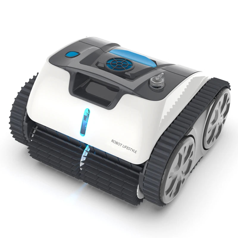 Cordless Robot Vacuum Cleaner for Swimming Pool Rechargeable Lithium Battery 8600mAh Route Planning Auto-reverse Self-beaching