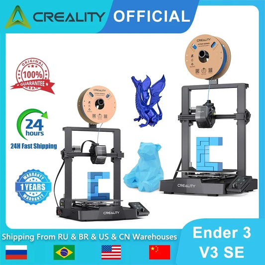 Creality Ender 3 V3 SE 3D Printer 250mm/s printing speed CR Touch and strain sensors for auto leveling Sprite Direct Extruder