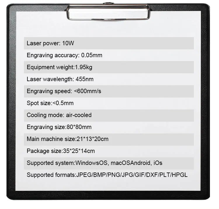 JM Laser Engraving Machine Marking 10W Portable Folding Fast Mini Logo Diy Mark Printer Cutter Woodworking Wood Plastic