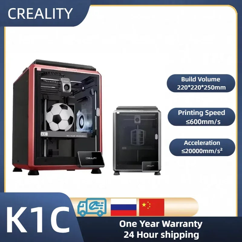 CREALITY K1C 3D Printer 600mm/S Speed with AI Camera Printing Stable Frame Auto Leveling Dual Fan Direct Cooling Drive Extruder