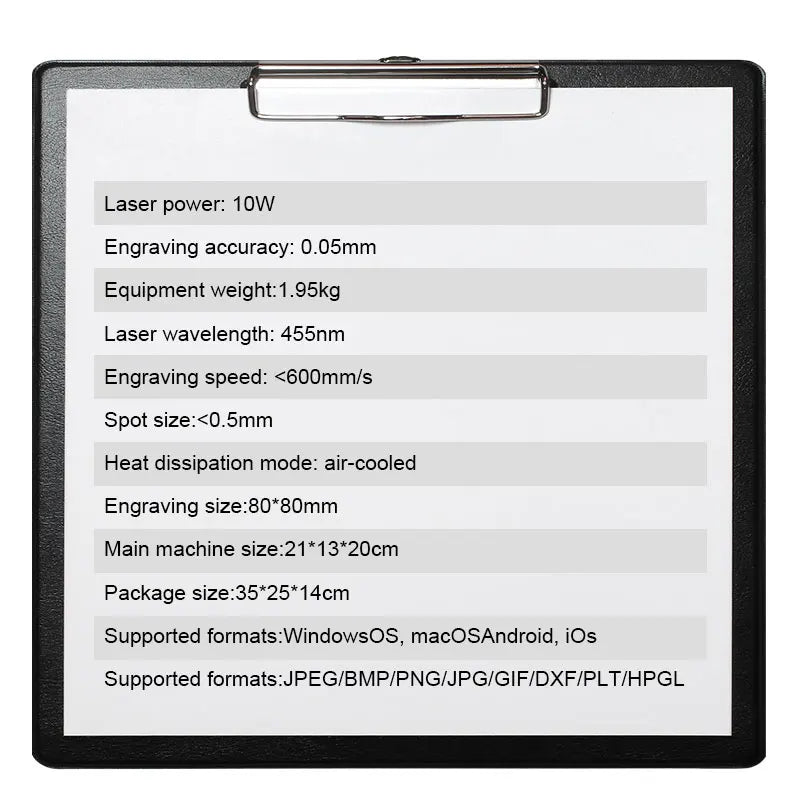 JM Laser Engraving Machine Marking 10W Portable Folding Fast Mini Logo Diy Mark Printer Cutter Woodworking Wood Plastic