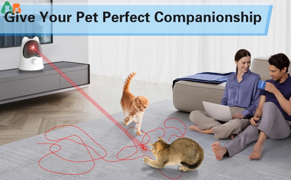 Cat Laser Toys for Indoor Cats, Random Trajectory Laser Cat Toy, Interactive Cat Toys for Bored Indoor Adult Cats/Kittens/Dogs