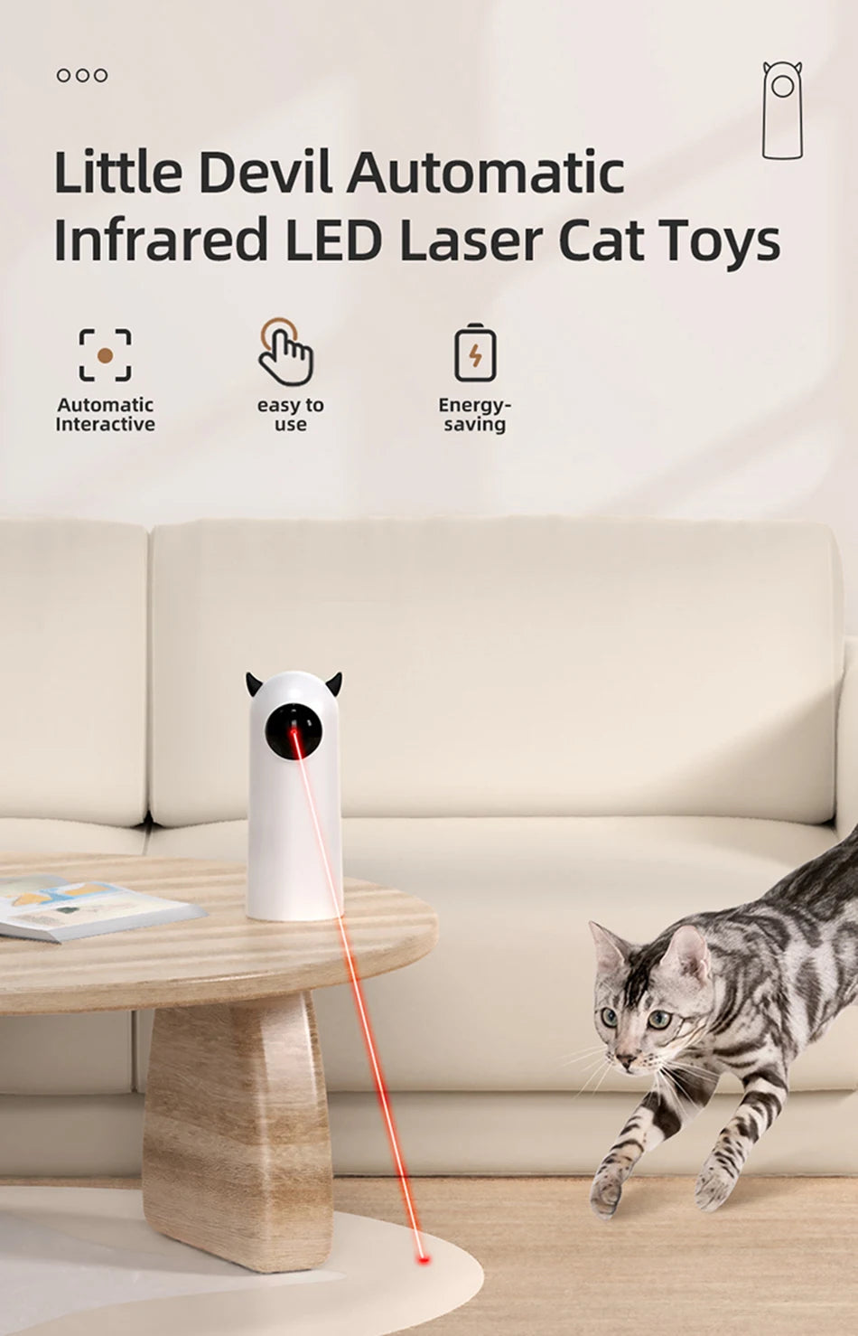 Automatic Cat Toys LED Laser Interactive Smart Teasing Pet Handheld Electronic Indoor Random Laser Cats Toy Accessories For Dog