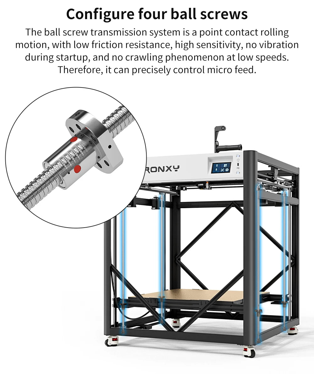 Tronxy VEHO 600 PRO V2 FDM 3D Printer Dual-axis guide Rail direct drive 3d Printer klipper firmware 600*600*600mm With Encloser